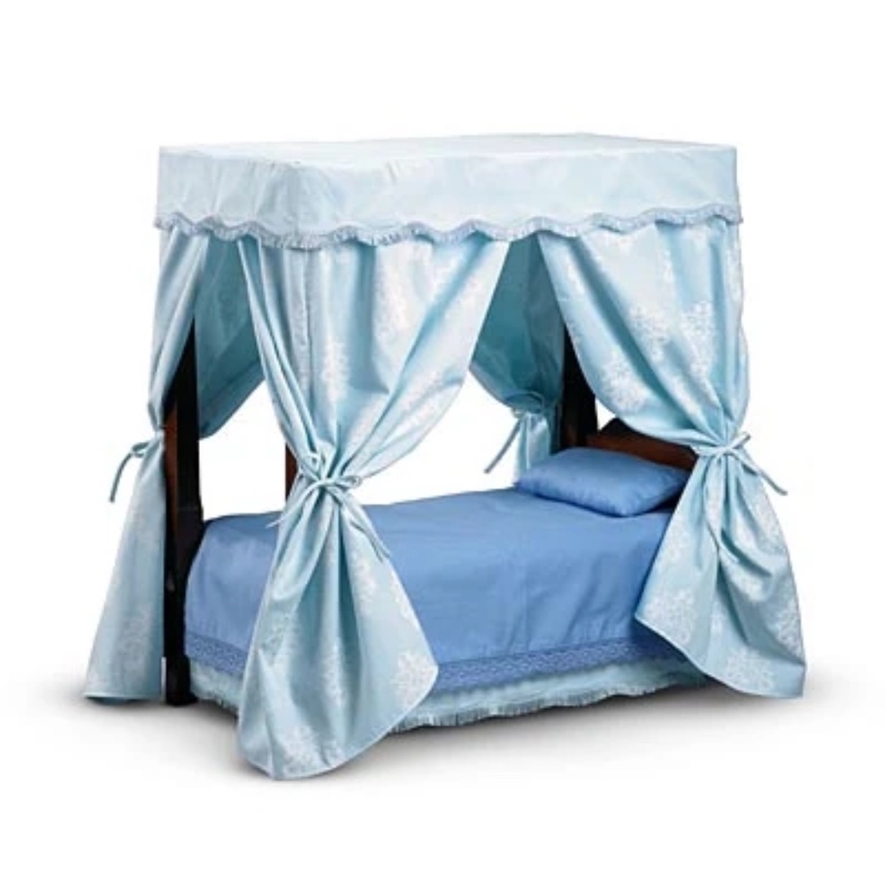 American girl Elizabeth’s canopy bed and bedding (brand new in original shipping
